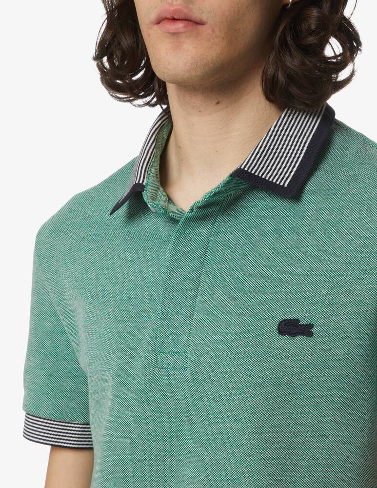 rinascente Lacoste Polo manica corta effetto melange p pepe - verde