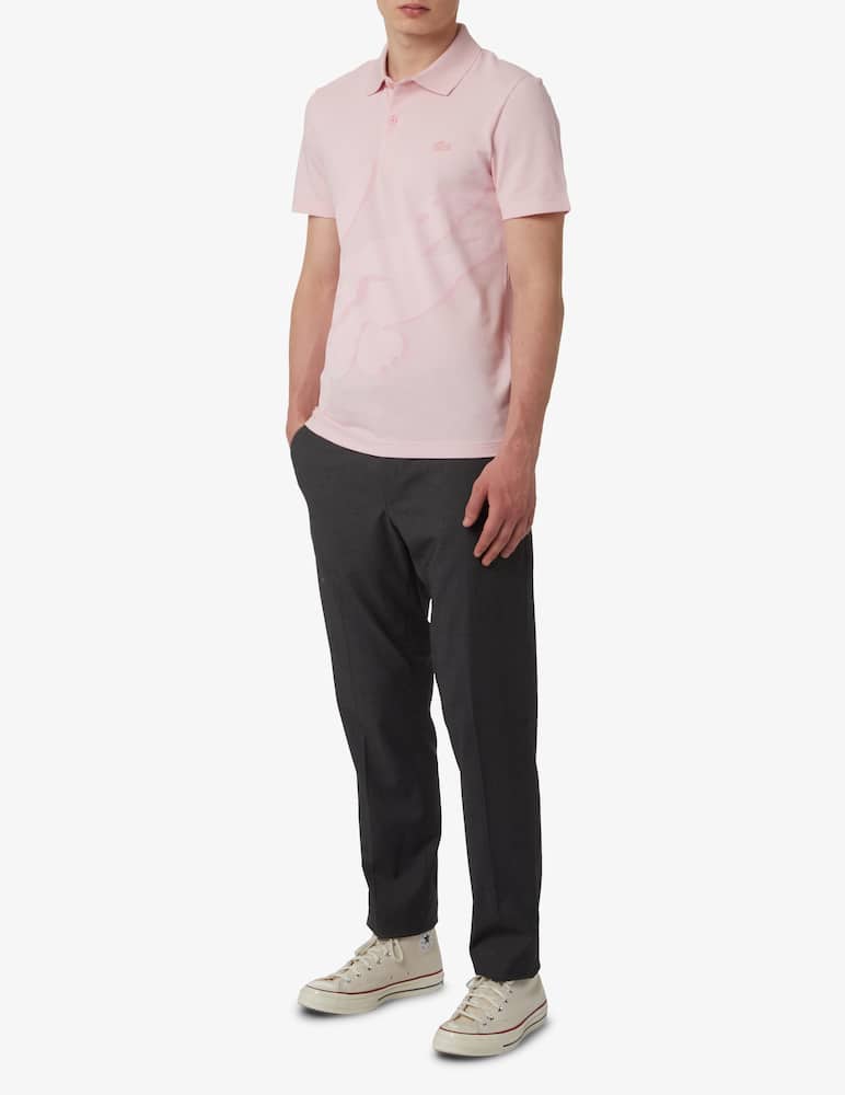 rinascente Lacoste Polo manica corta maxi cocco fiammata - rosa