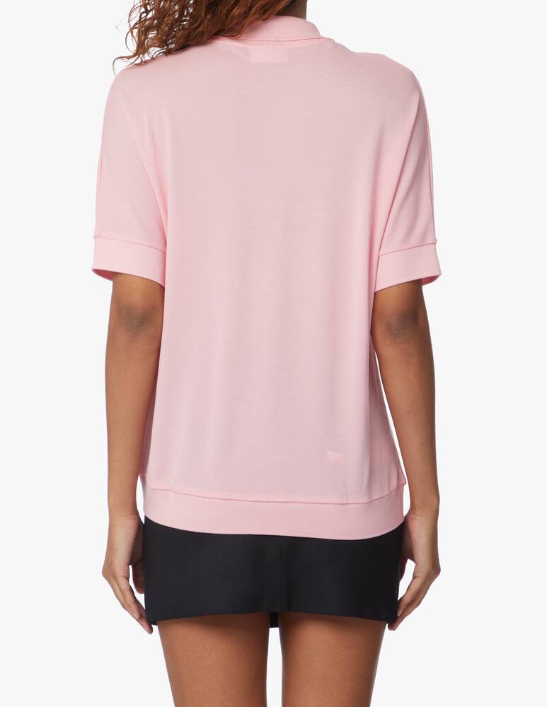 rinascente Lacoste Cotton blend polo shirt without buttons - pink