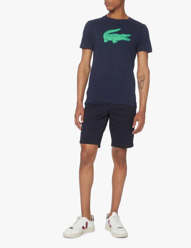 rinascente Lacoste Maxi logo tech t-shirt - blue