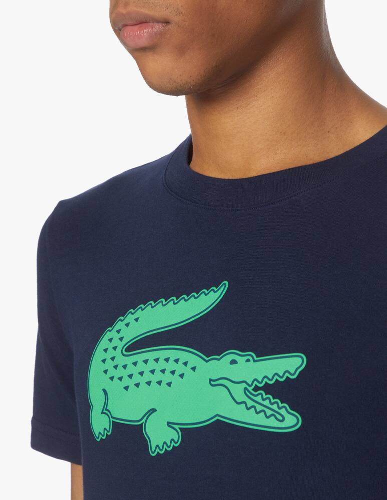 rinascente Lacoste Maxi logo tech t-shirt - blue