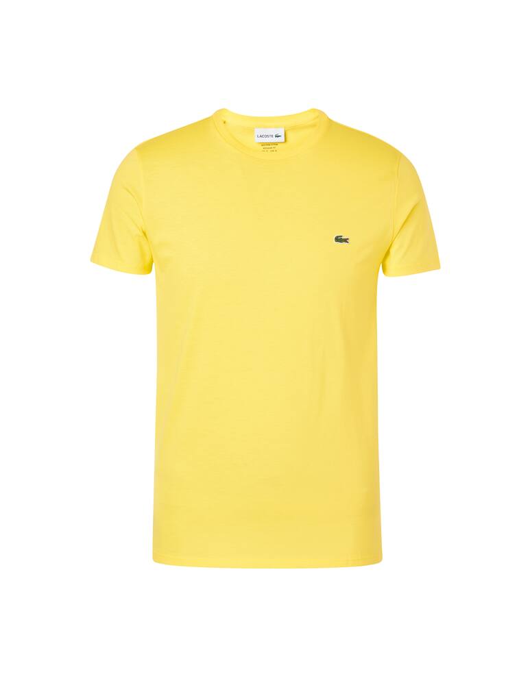Lacoste Maglietta girocollo basic pima tu - giallo - immagine 5 Lacoste Maglietta girocollo basic pima tu - giallo - immagine 5