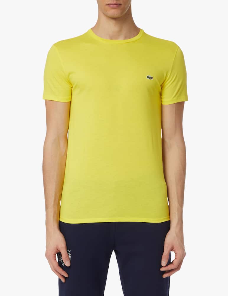 Lacoste Maglietta girocollo basic pima tu - giallo - immagine 1 Lacoste Maglietta girocollo basic pima tu - giallo - immagine 1
