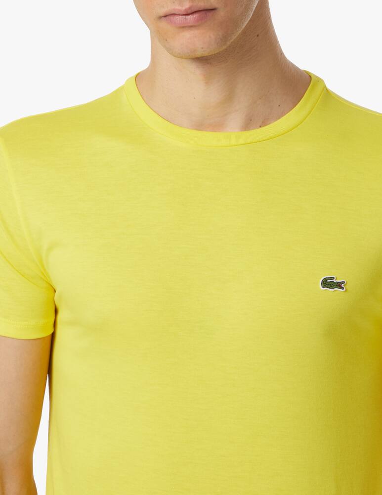 Lacoste Maglietta girocollo basic pima tu - giallo - immagine 4 Lacoste Maglietta girocollo basic pima tu - giallo - immagine 4
