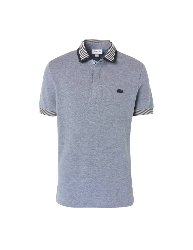 rinascente Lacoste Melange effect short sleeve polo - blue