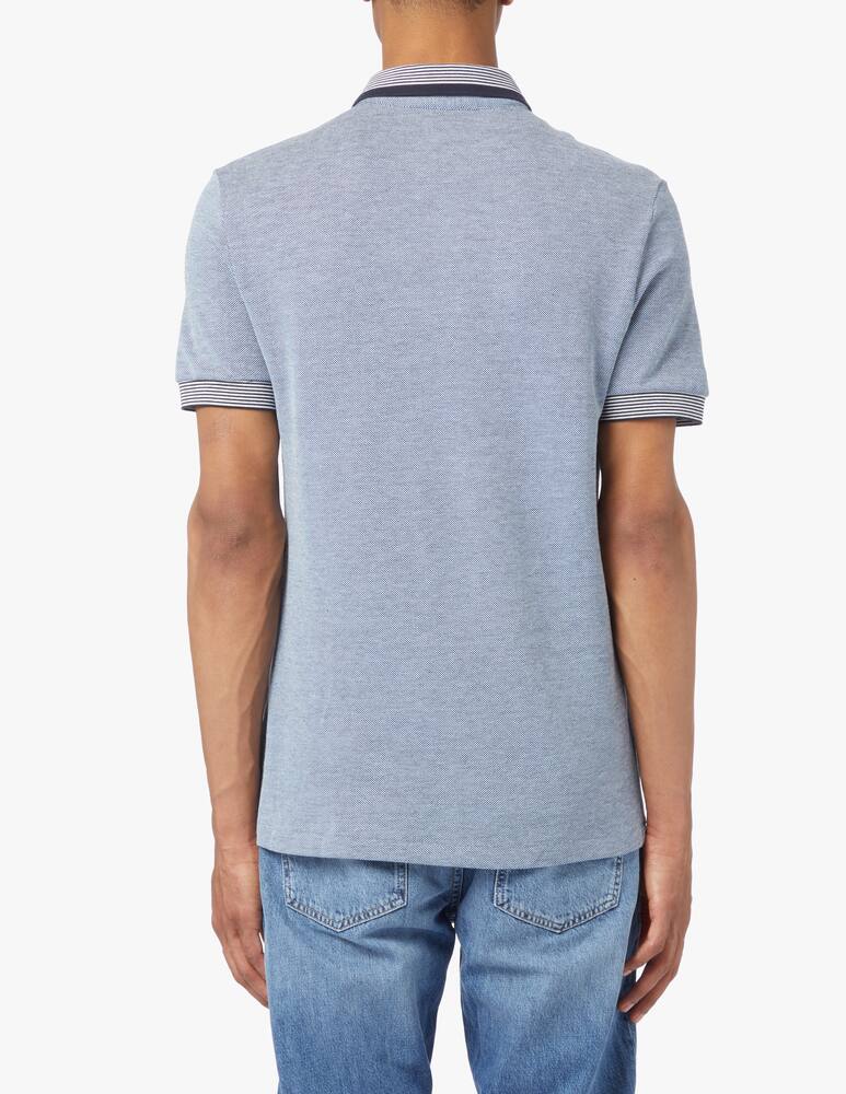 rinascente Lacoste Melange effect short sleeve polo - blue