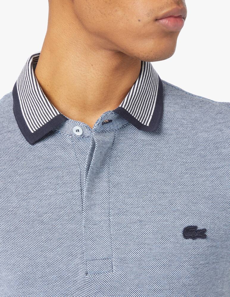 rinascente Lacoste Melange effect short sleeve polo - blue