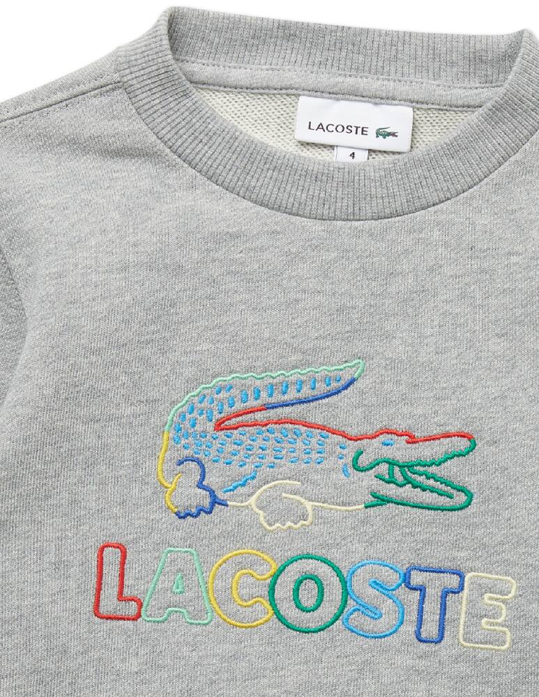 rinascente Lacoste Felpa girocollo in cotone - grigio