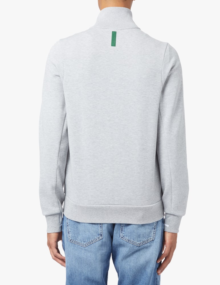 rinascente Lacoste Doubleknit fzip sweatshirt - grey