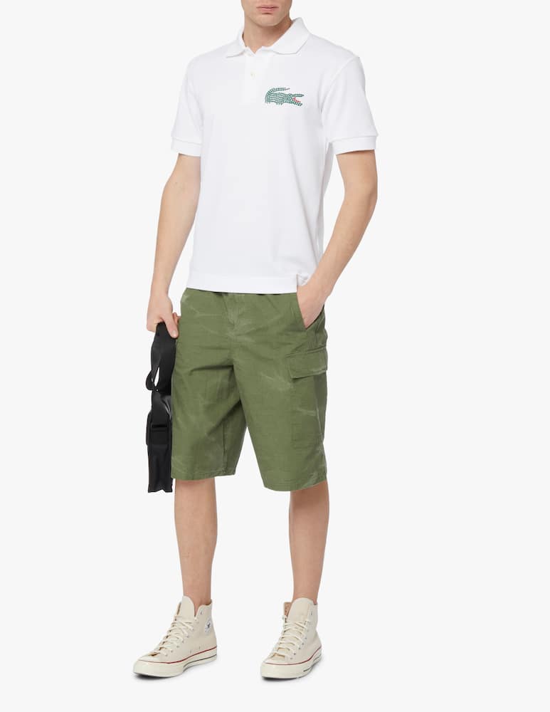 Lacoste Polo manica corta big cocco tondini - bianco - immagine 2 Lacoste Polo manica corta big cocco tondini - bianco - immagine 2