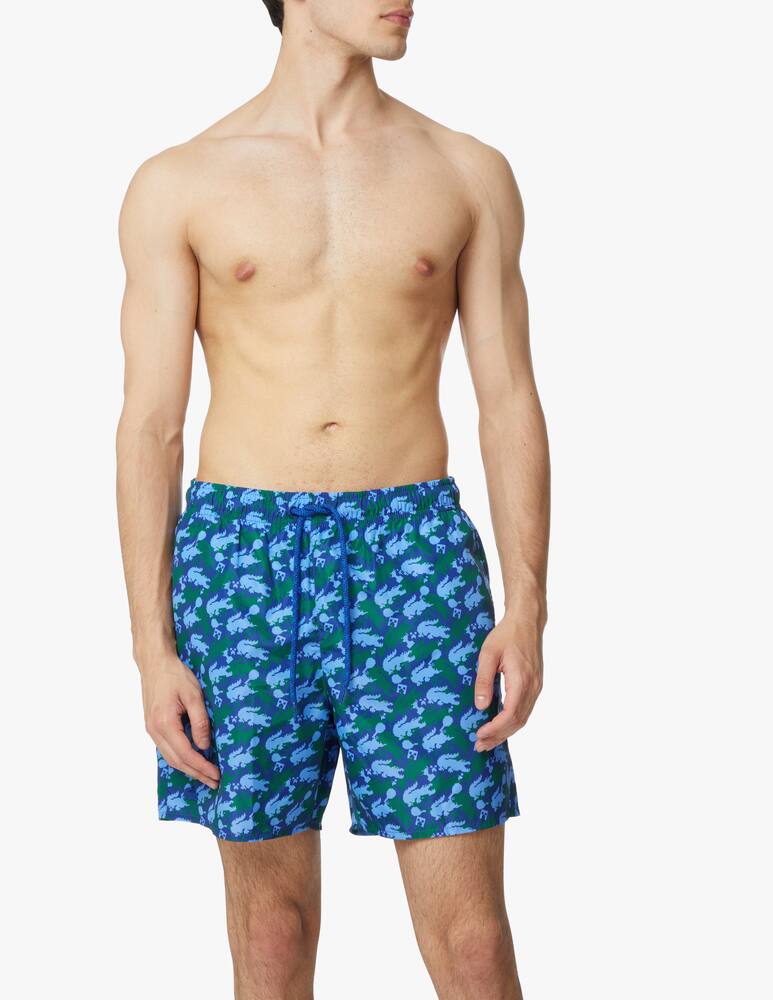 rinascente Lacoste Minecraft camo logo swimshort - multi
