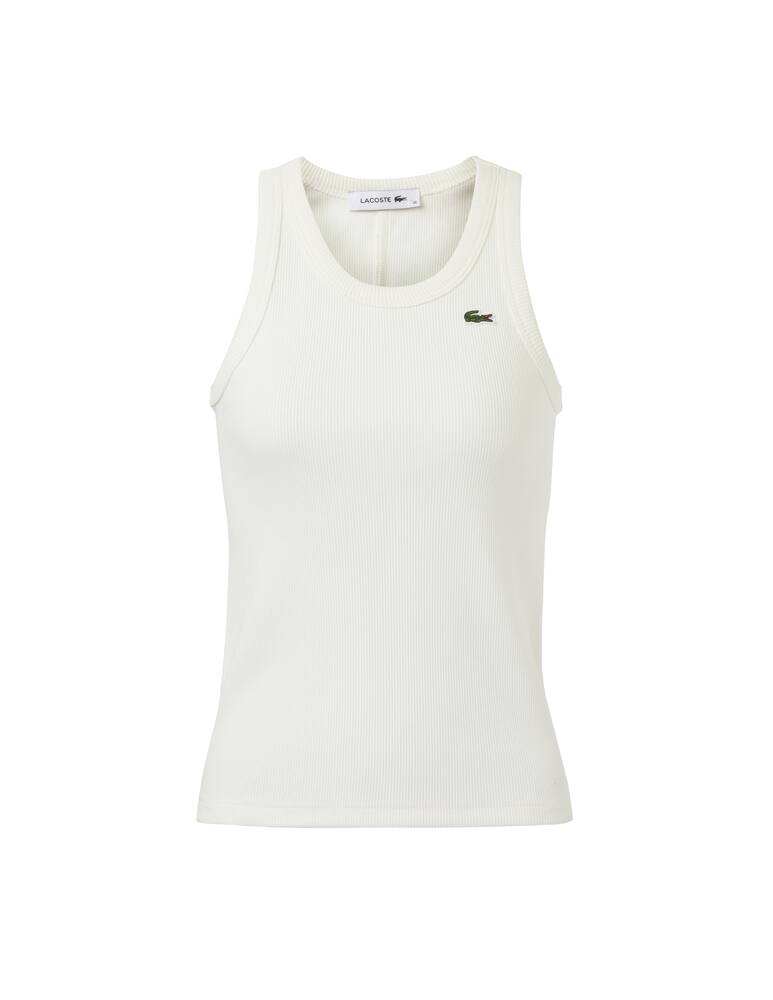 rinascente Lacoste Canotta a costine in cotone - bianco
