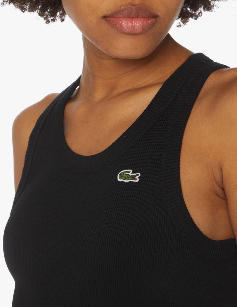 rinascente Lacoste Canotta a costine in cotone - nero