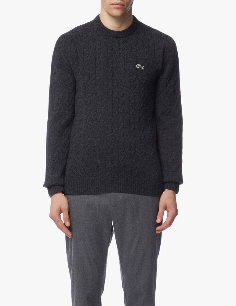 rinascente Lacoste Maglione girocollo trecce in lana