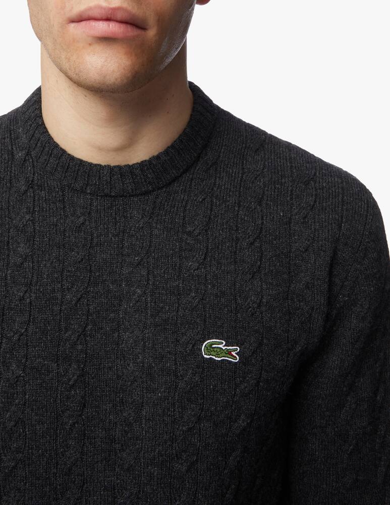 rinascente Lacoste Maglione girocollo trecce in lana