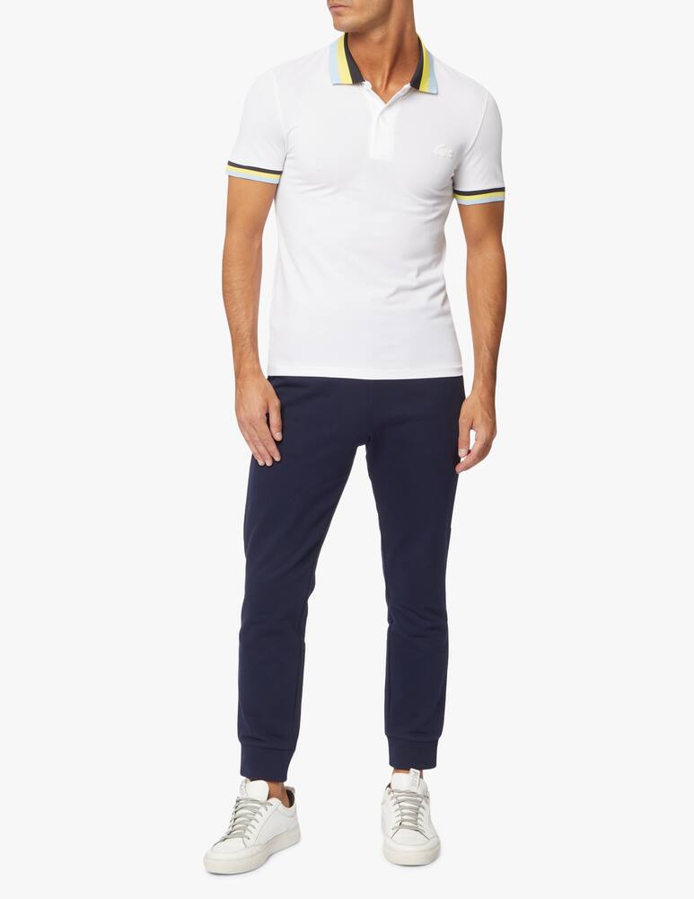 rinascente Lacoste Multicolor neckline slim fit polo shirt