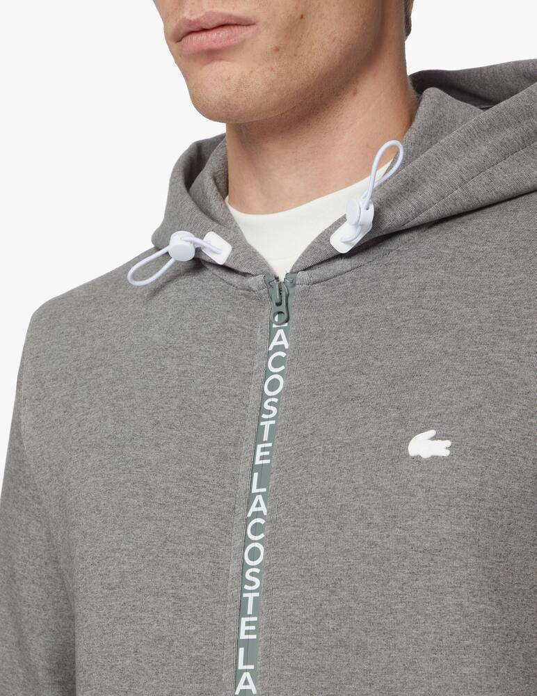 rinascente Lacoste Logo neoprene full zip sweatshirt