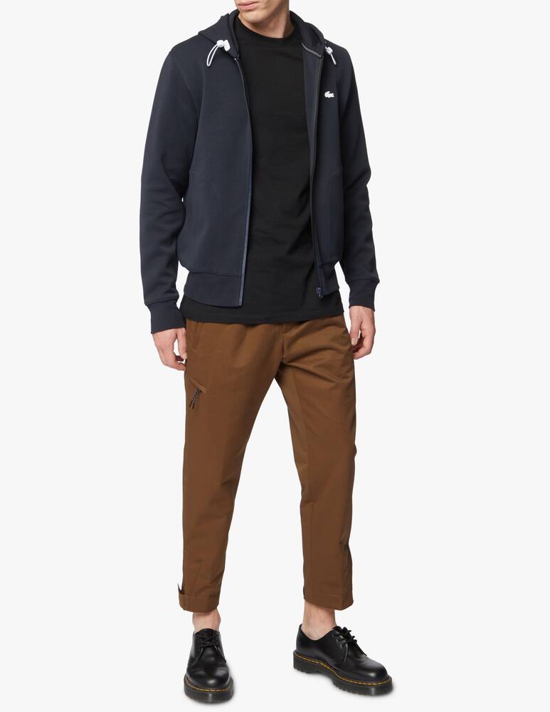 rinascente Lacoste Logo neoprene full zip sweatshirt