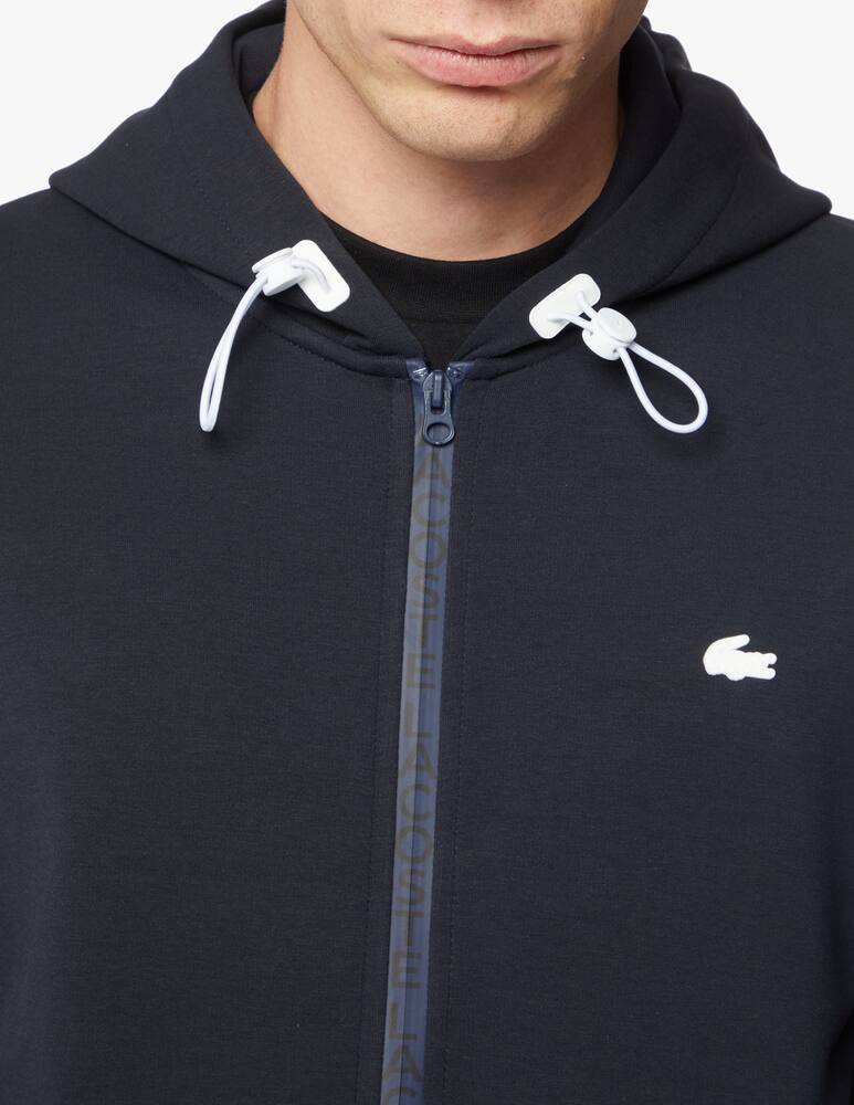 rinascente Lacoste Logo neoprene full zip sweatshirt