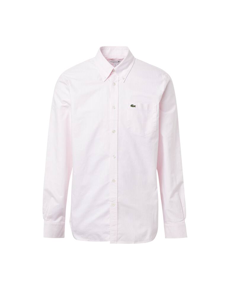 rinascente Lacoste Camicia manica lunga reg striped albini - bianco