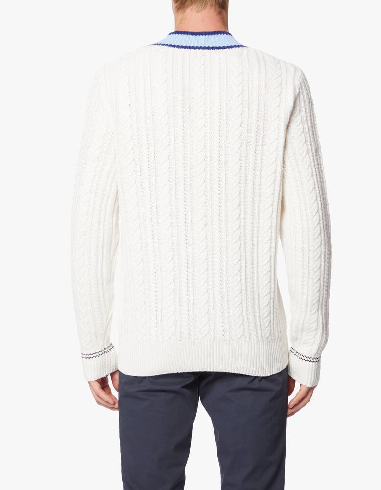rinascente Lacoste Braids wool roundneck sweater