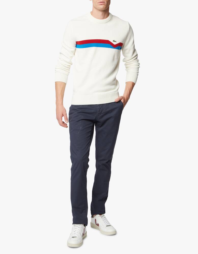 rinascente Lacoste Striped wool roundneck sweater