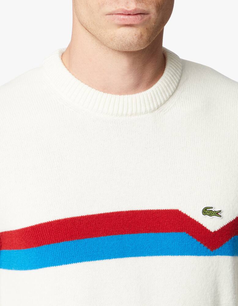 rinascente Lacoste Striped wool roundneck sweater