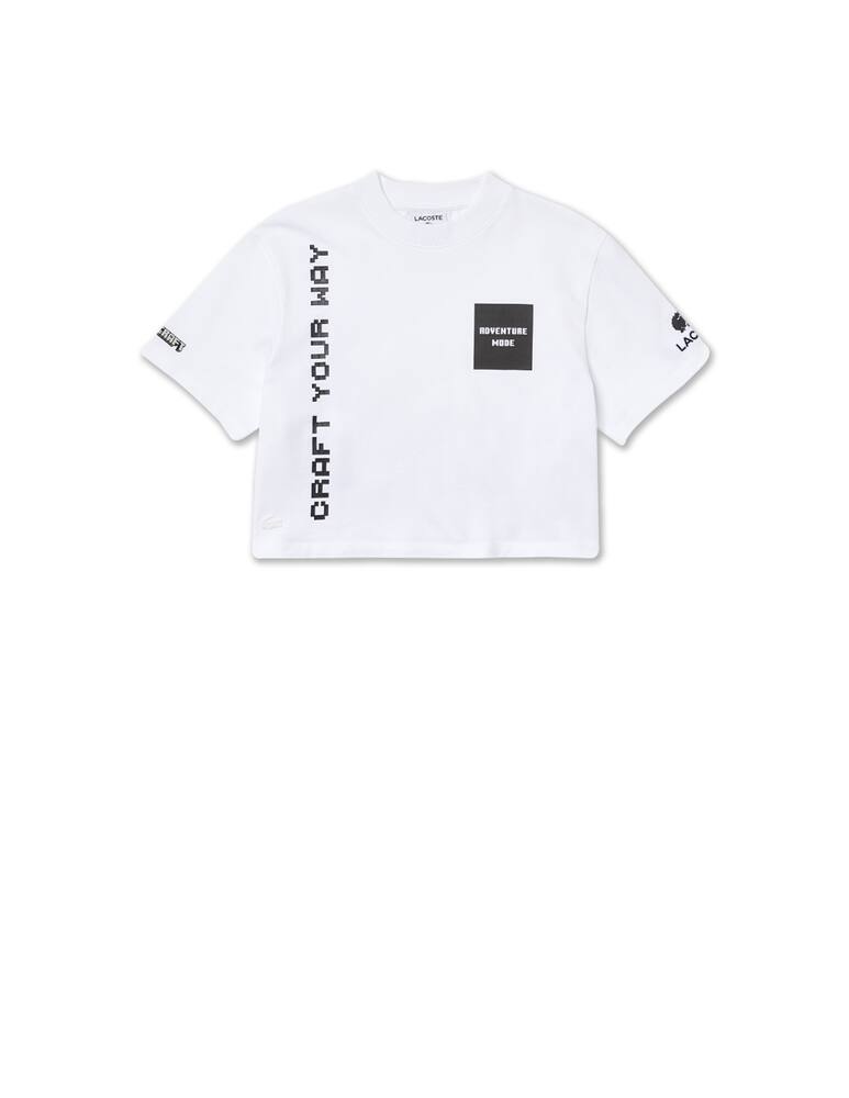 Lacoste T-shirt oversized in cotone Minecraft - bianco - immagine 1 Lacoste T-shirt oversized in cotone Minecraft - bianco - immagine 1