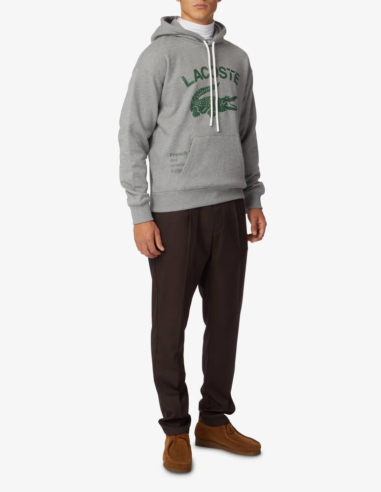 rinascente Lacoste Big logo 1933 hoodie - Grey