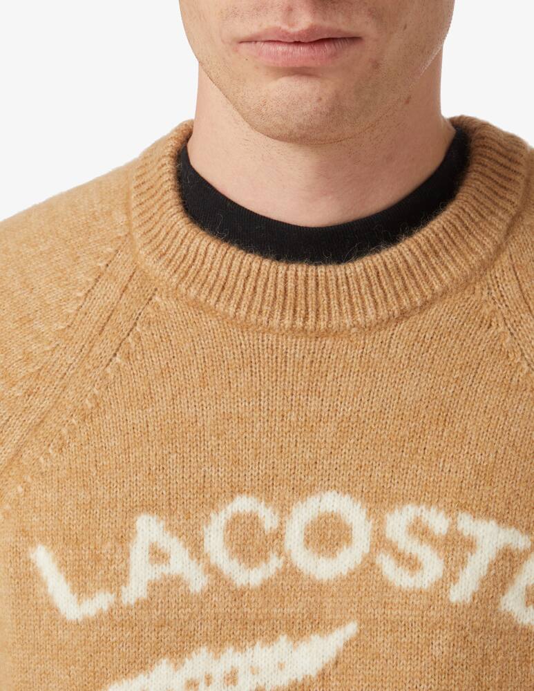 rinascente Lacoste Maglia girocollo in alpaca con logo - Nero