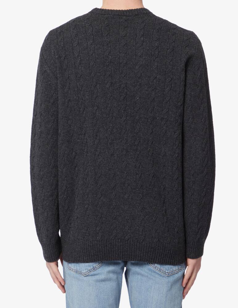 rinascente Lacoste Wool cable roundneck sweater - Grey