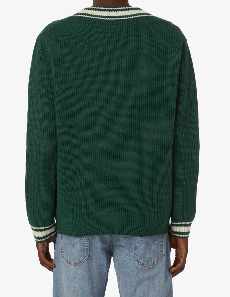 rinascente Lacoste Maglia scollo a v lana tennis - Verde