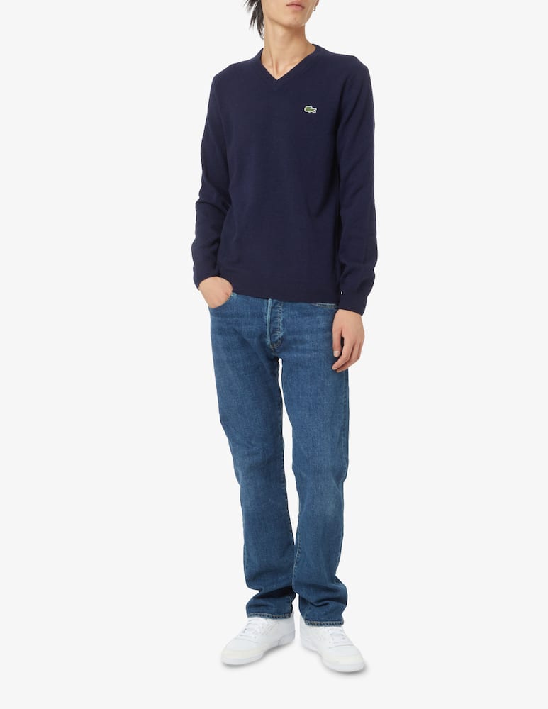 rinascente Lacoste Wool mix v-neck sweater - Blue