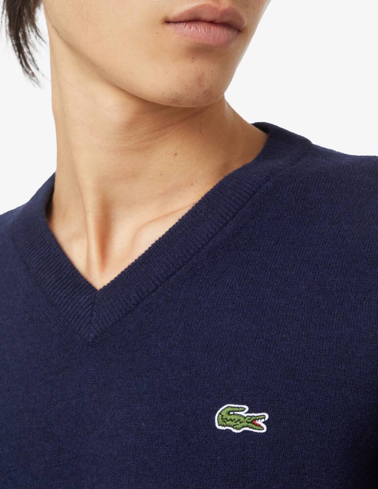 rinascente Lacoste Wool mix v-neck sweater - Blue