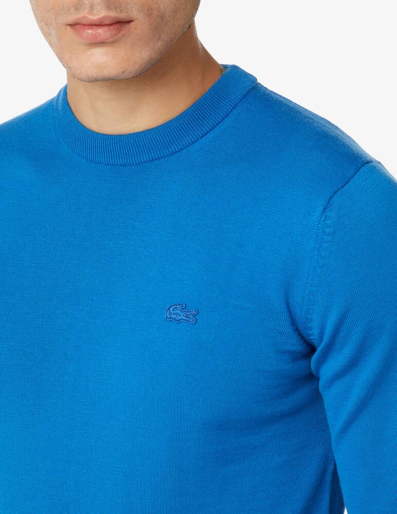 rinascente Lacoste Maglia girocollo in lana con logo - Blu