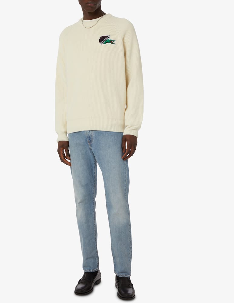 rinascente Lacoste Dolcevita in lana multi coccodrillo - Beige