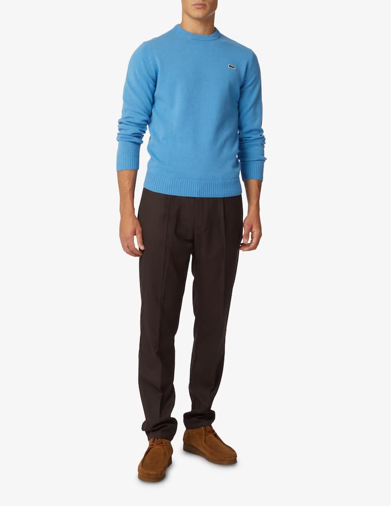 rinascente Lacoste Wool crew neck sweater - Light blue
