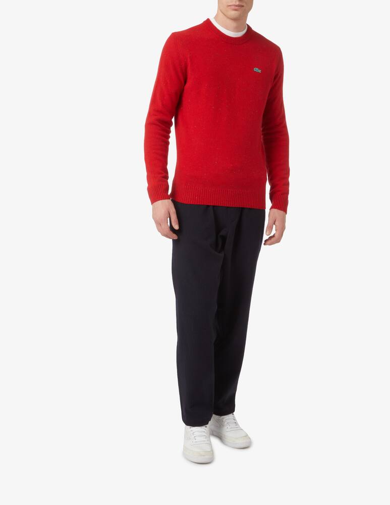 rinascente Lacoste Wool donegal roundneck sweater - Red