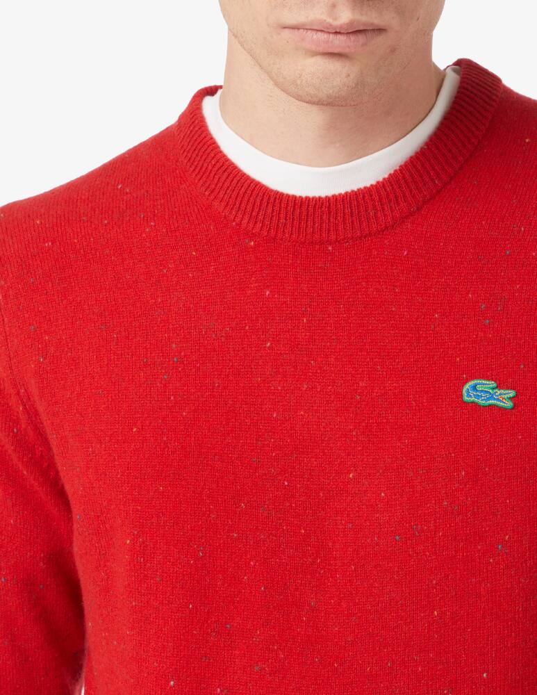 rinascente Lacoste Wool donegal roundneck sweater - Red