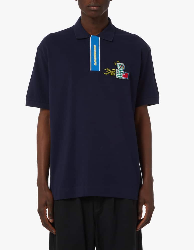 Lacoste Polo manica corta logo flame - Blu - immagine 1 Lacoste Polo manica corta logo flame - Blu - immagine 1