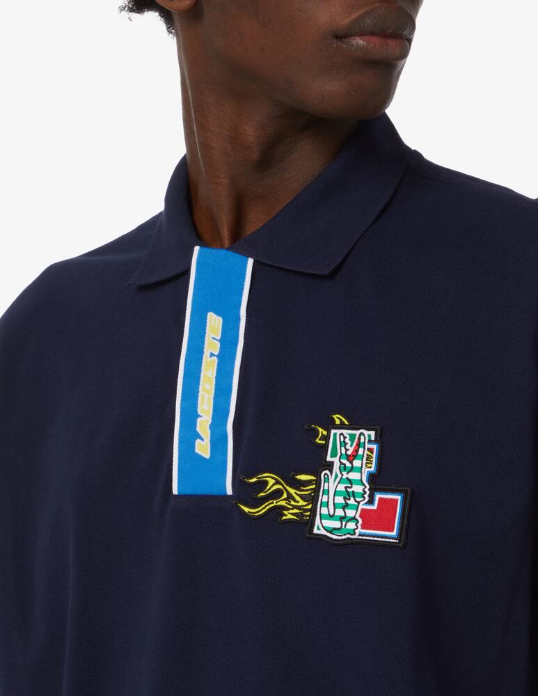 rinascente Lacoste Polo manica corta logo flame  - Blu