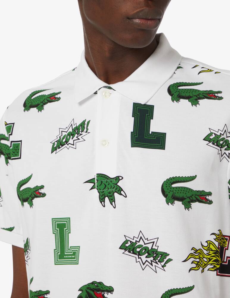 rinascente Lacoste Polo manica corta multi logo  - Multicolor