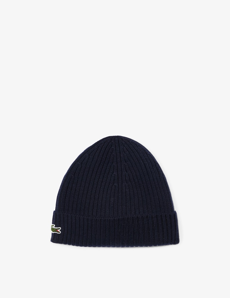 Lacoste Ribbed wool beanie - picture 1 Lacoste Ribbed wool beanie - picture 1