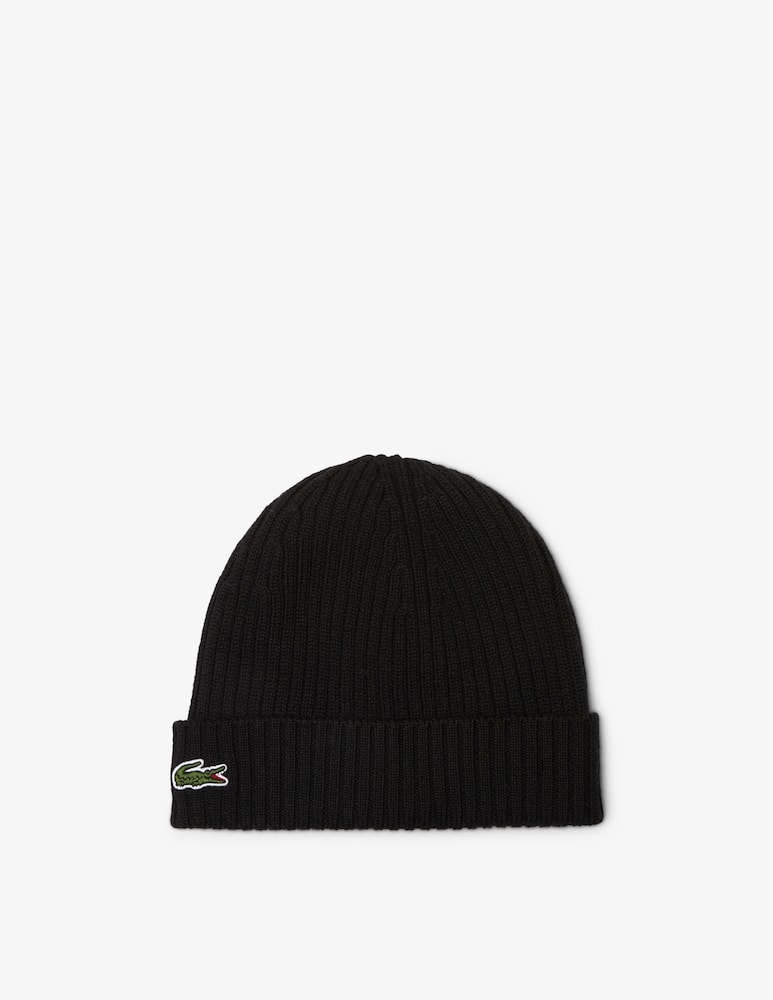 Lacoste Ribbed wool beanie - picture 1 Lacoste Ribbed wool beanie - picture 1