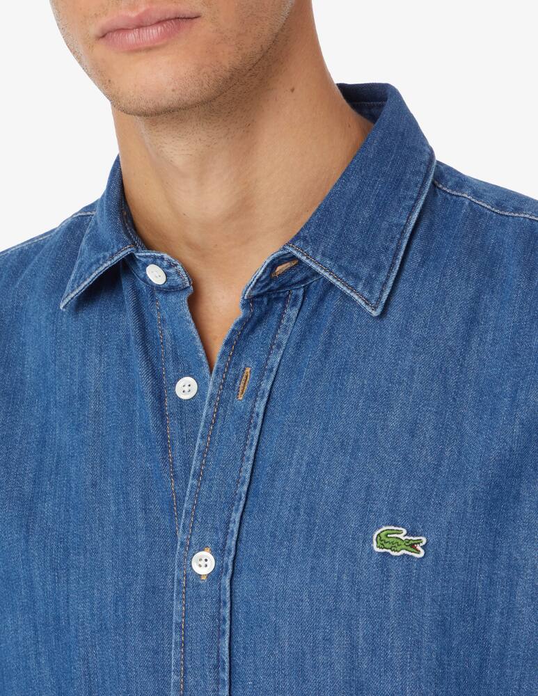 rinascente Lacoste Camicia manica lunga chambray - Blu