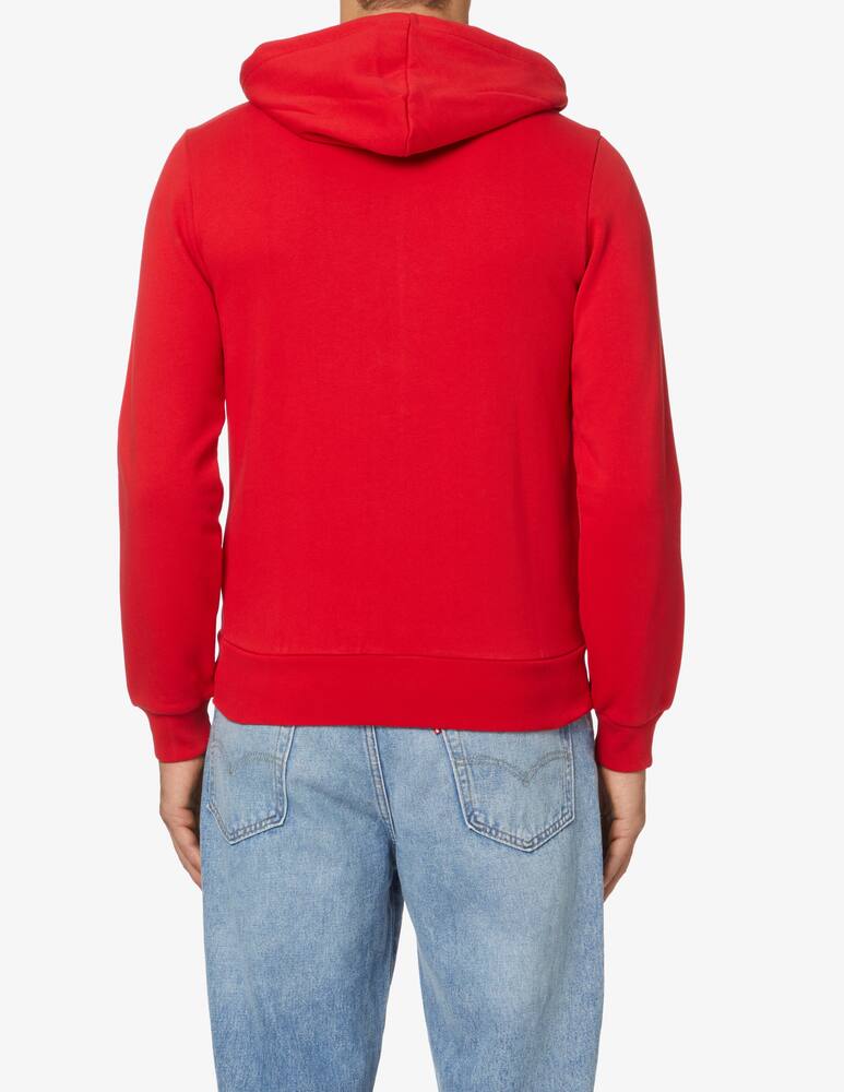 rinascente Lacoste Felpa con cappuccio fzip in cotone - Rosso
