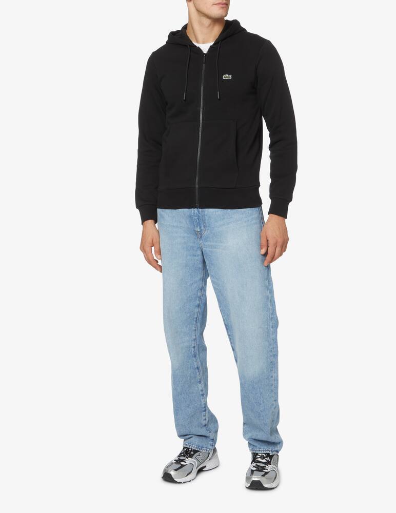 rinascente Lacoste Felpa con cappuccio fzip in cotone - Nero