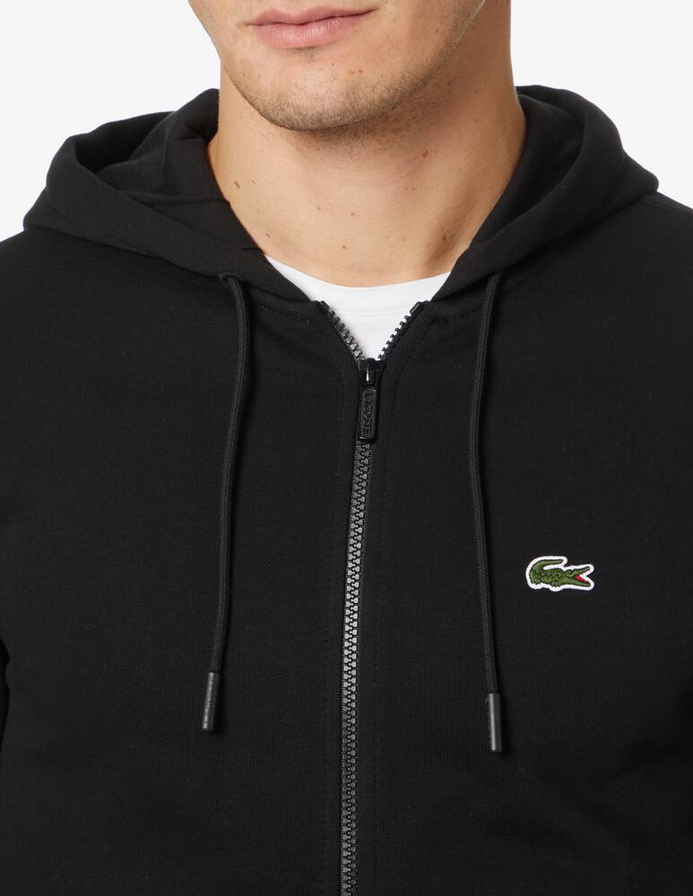 rinascente Lacoste Felpa con cappuccio fzip in cotone - Nero