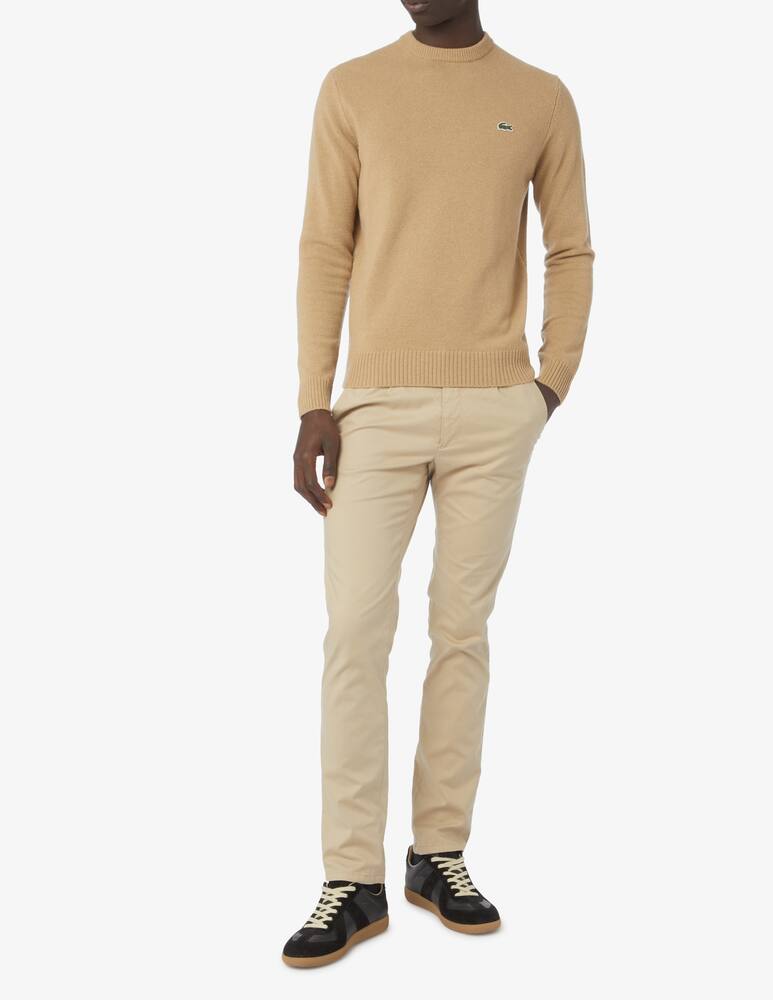 Lacoste Wool crew neck sweater - Beige - picture 2 Lacoste Wool crew neck sweater - Beige - picture 2