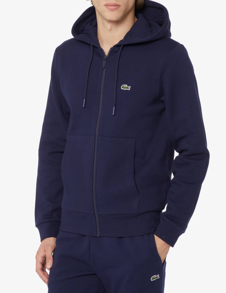 Lacoste Fzip cotton hoodie - Blue - picture 1 Lacoste Fzip cotton hoodie - Blue - picture 1